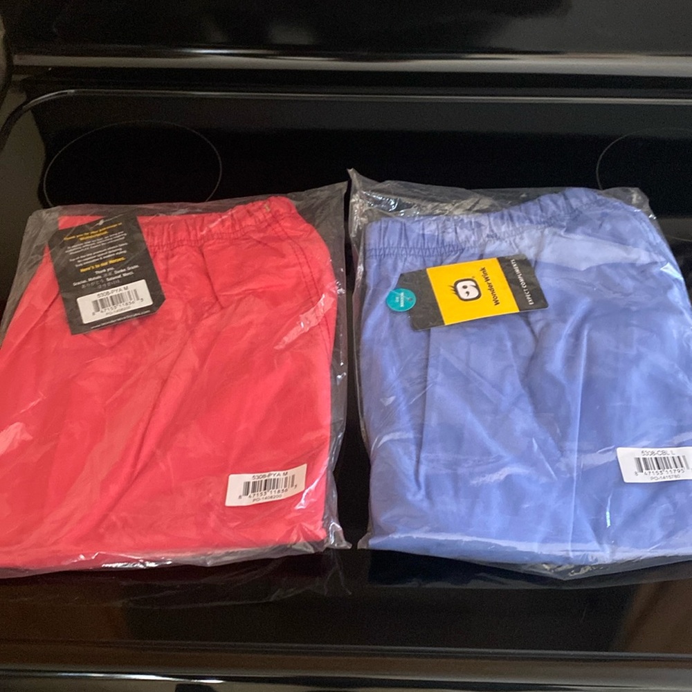 2 pairs of WonderWink scrub pants